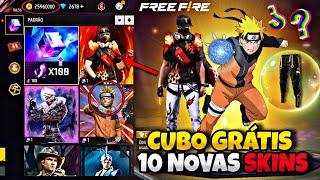 URGENTE!! CUBO GRÁTIS + 10 NOVAS SKINS, DATA DA PARCERIA, SOMBRA ROXA E MAIS - NOVIDADES FREE FIRE