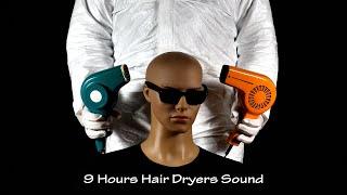 Two Hair Dryers Sound 61 | Visual ASMR | 9 Hours Lullaby to Sleep and Relax