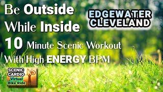 10 Minute Treadmill Scenery / Cleveland, Ohio Coastline  / Scenic Cardio / Virtual Bike Ride / 4K