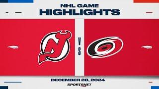 NHL Highlights | Devils vs. Hurricanes - December 28, 2024