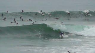 130+ Surfers at Topangry  First Big Swell of Winter - LA's "Angriest Surf Spot"