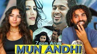  Reacting to 7 Aum Arivu - Mun Andhi Video | Suriya, Shruti | REACTION