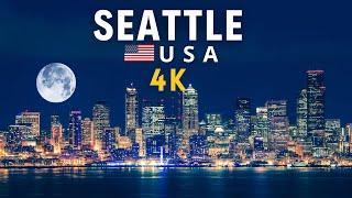 Seattle  4K ULTRA HD Drone video | Seattle 4K Aerial view with Relaxing Music