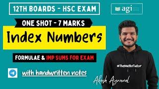 One Shot Index Numbers | 12th Commerce | Maths 2 | HSC Commerce Boards 2022 | Akash Agrawal