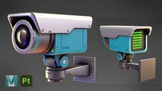 Stylized Security Camera in Maya 2022 and Substance 3D Painter