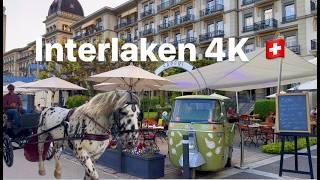 INTERLAKENPeaceful Evening Walk In Swiss Town-Walking Tour 4K