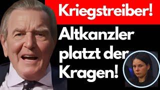 ENTLARVT! SCHRÖDER SAGT UNFASSBARES über BAERBOCKS KRIEGSPOLITIK