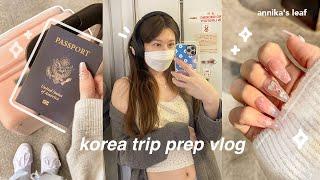 korea trip prep vlog ️ pack with me, extremely productive 6AM mornings, new nails, losing my sanity