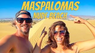 We Travelled 48 HOURS for this NUDE BEACH (Maspalomas, Gran Canaria)