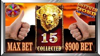 BIGGEST JACKPOTS & 15 GOLD HEADS at MAX BET | Buffalo Gold Revoluion Slot