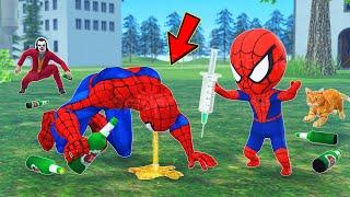 team spider man vs bad guy joker ► challenge Injecting Medicine Rescue  spider-man - funny animation