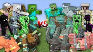 1 NEW MUTANT MOBS vs 100 MOBS in Minecraft Mob Battle