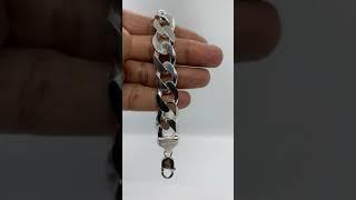 15mm 925 Sterling Silver Men's Cuban Link Bracelet 8" 9" Free Shipping