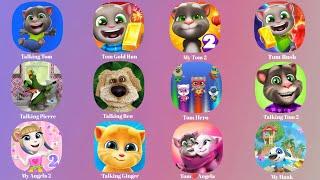 Talking Tom, Tom Gold Run,My Tom 2,My Angela, Tom Friends,My Hank, Tom Hero, Talking Pierre