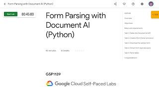 Form Parsing with Document AI Python GSP1139