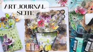 Give yourself some flowers  Mixed Media Art Journal Collage