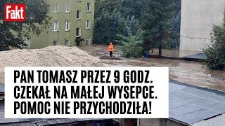 PORAŻAJĄCE! Aż 9 godzin stał uwięziony na wysepce pośród szalejącego żywiołu. GŁUCHOŁAZY | POWÓDŹ