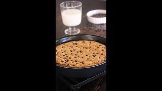 Make a Giant Chocolate Chip Cookie only using One Skillet: no mixing bowl! #shorts