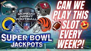 NFL Super Bowl Jackpots slots are full of fun features & bonuses! Can we play this EVERY WEEK?!? ️