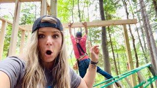 Rafters & Siding for the Outhouse! | Off-Grid Treehouse Build Ep: 20