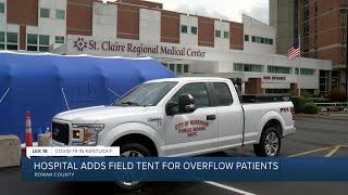 Hospital adds field tent for overflow patients