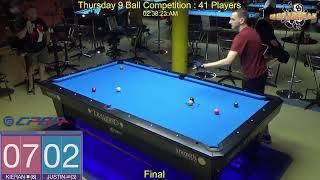 Thursday 9 Ball Competition : 19/12/24