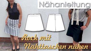 Rock mit Nahttaschen