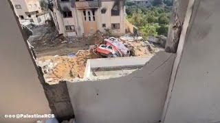 Palestinian Red Crescent Society HQ destroyed in Jabalia | Raw video