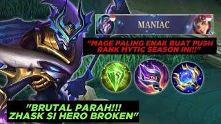 BRUTAL PARAH!!! INI MAGE ENAK BANGET BUAT PUSH RANK!!BUILD ZHASK TERSAKIT 2024- ZHASK MOBILE LEGENDS