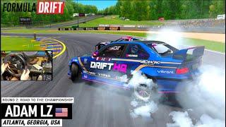 ADAM LZ E36 Joins REALISTIC Formula Drift ROAD ATLANTA Server!! OVERTAKE DRAMA!!