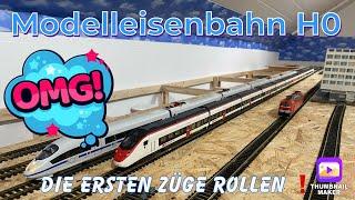 Modelleisenbahn H0 Teil 4, die ersten Züge rollen 