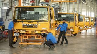 Indian Truck Factory Producing Ashok Leyland Assembly line - Manufacturing plant in India