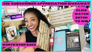 MASSIVE SUBSCRIBER APPRECIATION GIVEAWAY WORTH OVER $265  CLICK WATCH AND ENTER TO WIN 