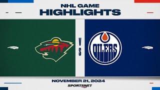 NHL Highlights | Wild vs. Oilers - November 21, 2024