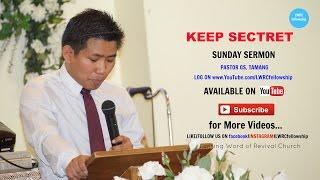 Nepali Christian Preacher Ps Gs  Tamang preaching about  KEEP SECRET