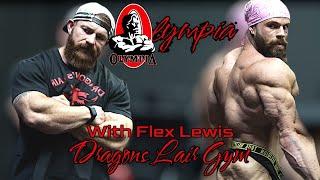 @TheRealFlexLewis destroys my Legs at the Dragons Lair Gym