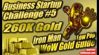 260K Gold in der Iron Man WoW Gold Business Startup Challenge #5 | WoW Gold Guide| Low Pop