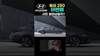 월급250 아반떼 월유지비와 고정비는 얼마?