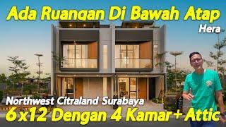 Rumah 6x12 3 Lantai Hadap Danau, Tipe Hera, Northwest Citraland Surabaya