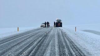 Driving in Iceland in the Winter