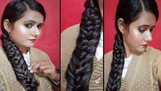 Woven Fishtail Braid Hairstyle || Natural Beauty On Duty ||