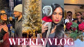 WEEKLY VLOG  (what i got for christmas!! holiday glam GRWM, cozy vibes, shopping, HUGE giveaway! +)