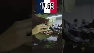 Fastest Blind Solve By Country! #shorts#viral#popular#speedcubing