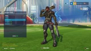 Overwatch: Reaper Blackwatch Reyes Skin All Emotes, Poses, Intros and Weapons