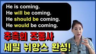 추측의 조동사로 will would should 다 퉁치지 마세요. 다 본연의 뜻이 있습니다!