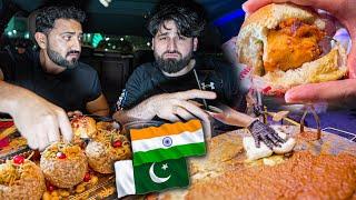 Pakistanis Trying INDIAN Street Food in Saudi Arabia  Pani puri, Pav bhaji, Chole Bhature, Vada pav