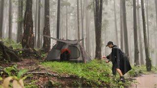 Very Long Heavy Rain‼️ Solo Camping in Full Day Heavy Rain‼️