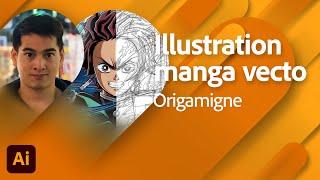 Adobe Live | Illustration vectorielle Manga Origamigne | Adobe France