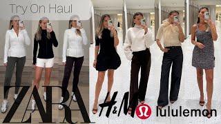 Massive ZARA, LULULEMON and H&M Home ** | TRY on HAUL | **