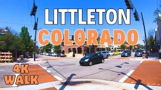 Walk Tour 4K | Historic Downtown Littleton, Colorado, USA | Most Beautiful Towns In Colorado | 2024